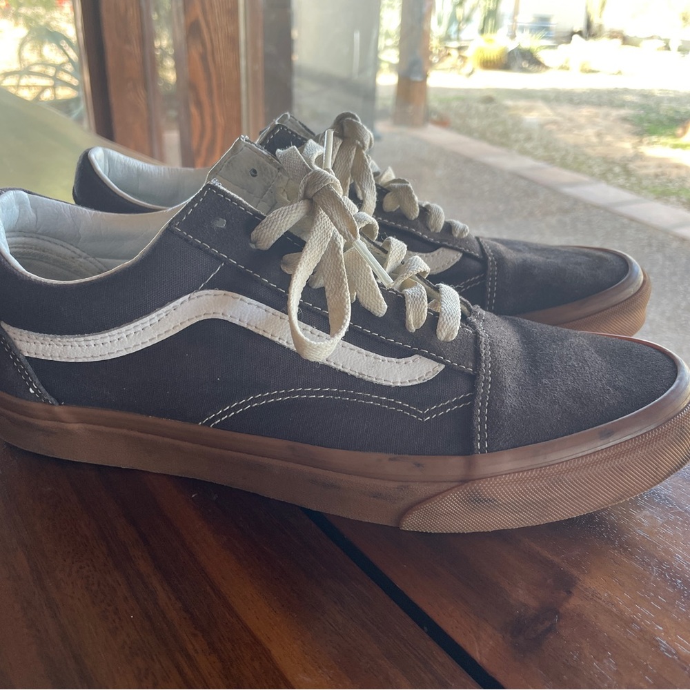 Classic Vans Brown and White Sneakers